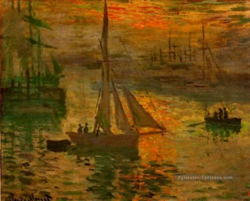 Claude Monet œuvres - Sunrise aka Seascape Claude Monet